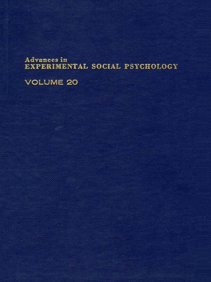 cover image of Advances in Experimental Social Psychology